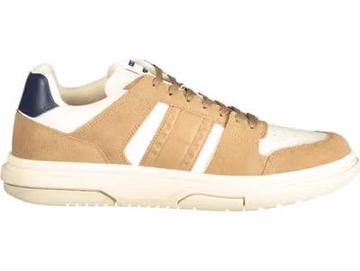 Beige Leather Men Sneaker