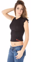 Black Micro Modal Women T-Shirt 2
