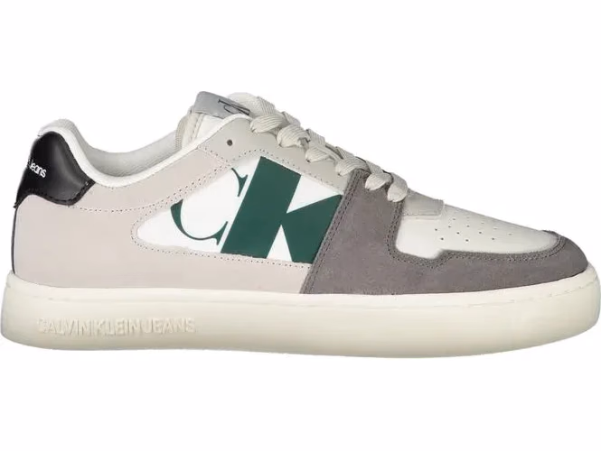 White Polyester Men Sneaker