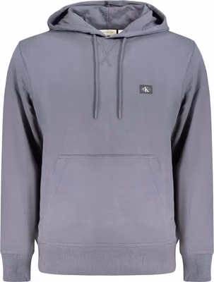 Blue Cotton Men's Hooded Sweatshirt