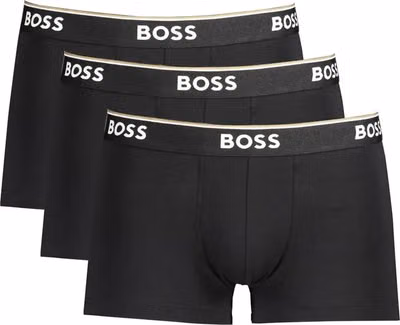 Black Cotton Men's Boxer Briefs