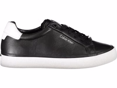 Black Leather Women Sneaker