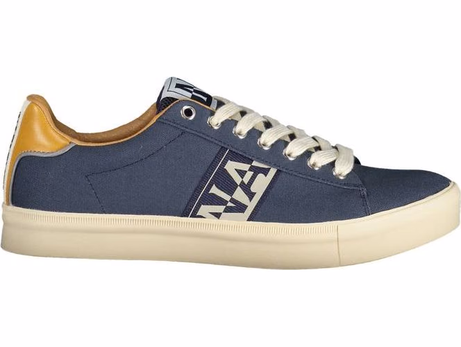 Blue Polyester Men Sneaker