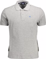 Gray Cotton Men Polo 1