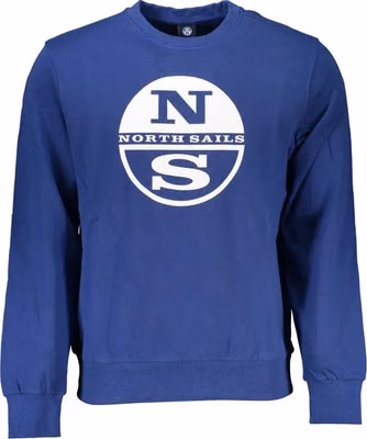 Blue Cotton Men's Sweatshirt