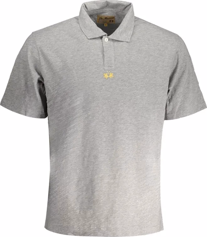 Grigio Cotton Men Polo Shirt