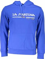 Blue Cotton Men's Hooded Sweatshirt 1