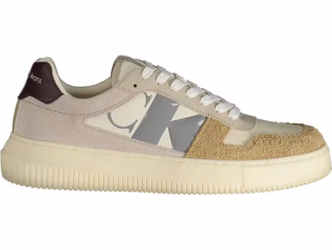 Beige Polyurethane Men Sneaker