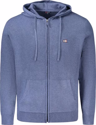Blue Polyamide Men Cardigan