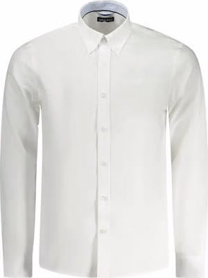 White Cotton Men's Shirt