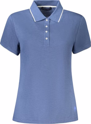 Blue Modal Women Polo Shirt