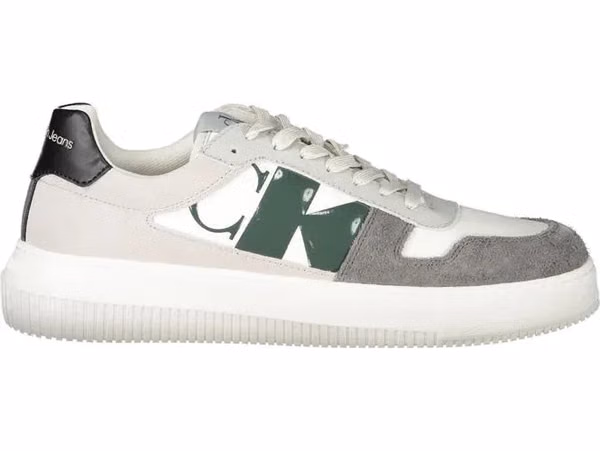 White Polyethylene Men Sneaker