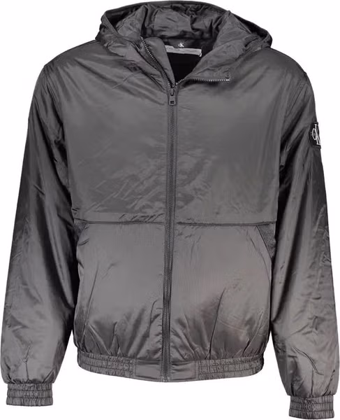 Black Polyester Men's Jacket