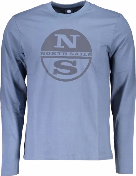 Blue Cotton Men T-Shirt