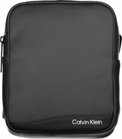 Sleek Black Recycled Polyester Shoulder Bag 1