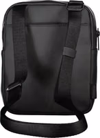 Sleek Black Recycled Polyester Shoulder Bag 2