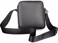 Black Polyester Men's Shoulder Bag 2