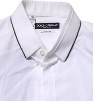 White Cotton GOLD Long Sleeves Formal Shirt 4