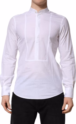 White Cotton Slim Long Sleeves Formal Shirt