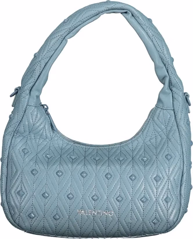 Blue Polyurethane Women's Bag