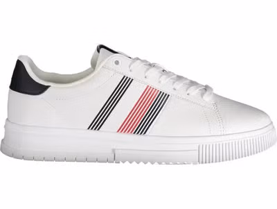White Polyurethane Men Sneaker
