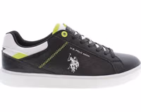 Black Polyester Men's Sneaker 1