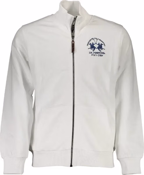 White Cotton Men Sweatshirt