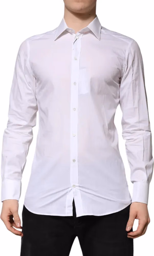 White GOLD Long Sleeves Dress Formal Shirt