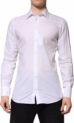 White GOLD Long Sleeves Dress Formal Shirt