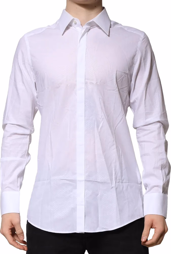 White MARTINI Long Sleeve Dress Formal Shirt