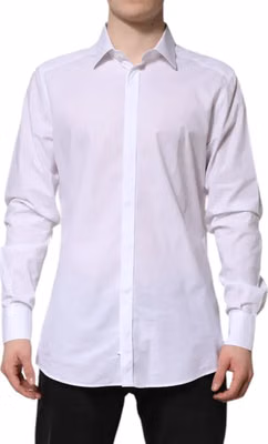 White GOLD Cotton Long Sleeves Formal Shirt