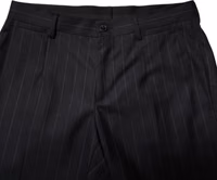Black Wool Striped Formal Pants 4