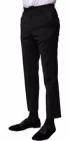 Black Wool Formal Men Cropped Pants 2