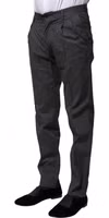 Gray Striped Cotton Formal Pants 2