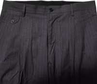 Gray Striped Cotton Formal Pants 4