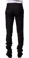 Black Wool Formal Men Slim Pants 3