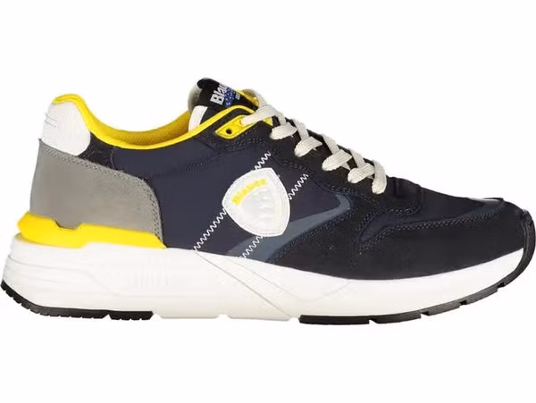 Blue Polyurethane Mens Sneaker