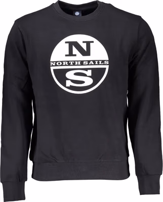 Black Cotton Men's Sweatshirt