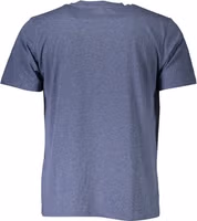 Blue Cotton Men T-Shirt 2