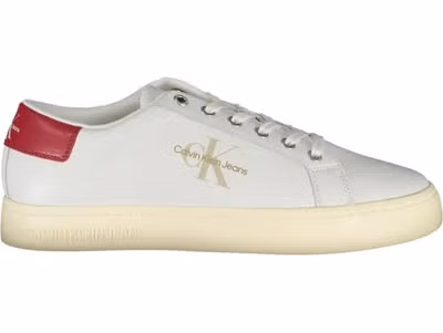 White Polyester Men Sneaker
