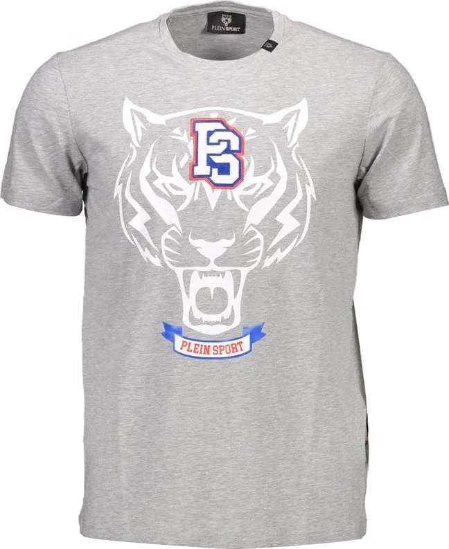 Gray Cotton Men T-Shirt