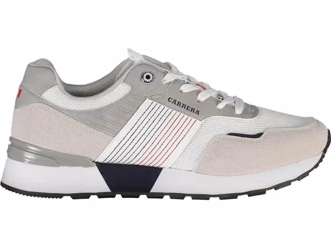 White Polyurethane Men Sneaker