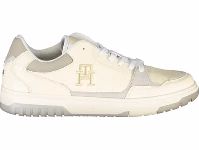 Beige Sports Sneakers with Unique Embroidery