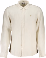 Beige Linen Men's Shirt 1