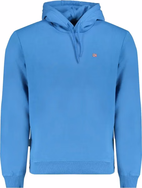 Blue Cotton Men Sweatshirt