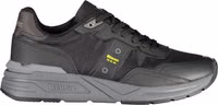 Black Polyurethane Men Sneaker 1