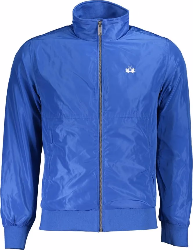 Blu Polyester Men's Jacket