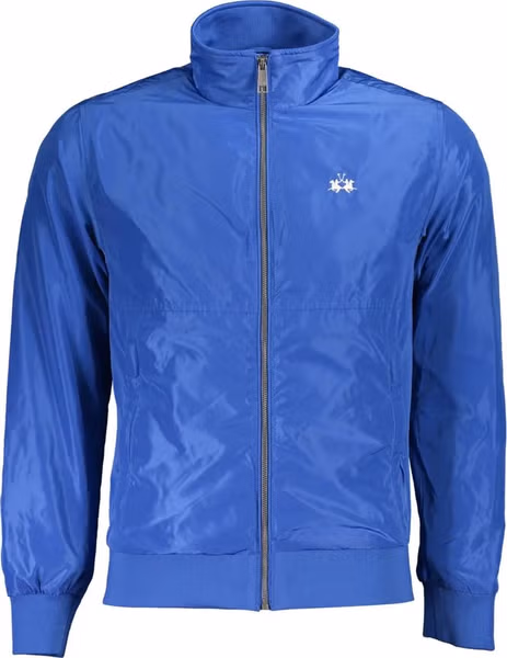 Blu Polyester Men's Jacket