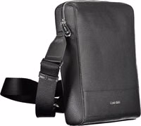 Black Polyurethane Men Shoulder Bag 3
