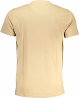 Beige Cotton Men T-Shirt 2